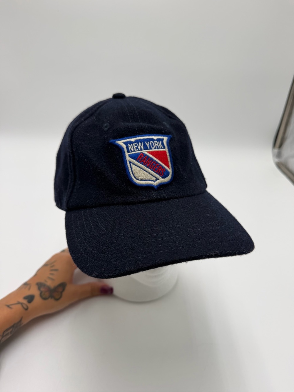 Vintage American Needle NY Rangers NHL Archive Legend Wool Strapback Hat Cap